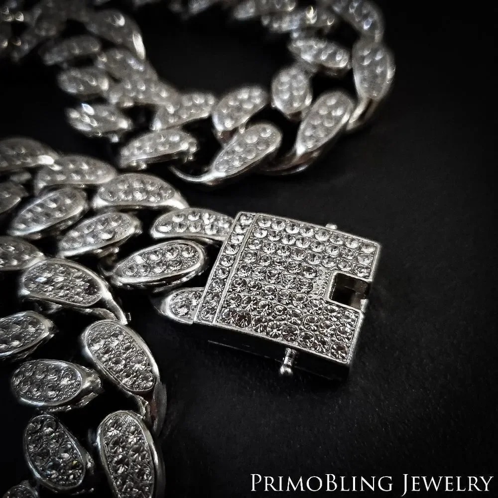 20mm Iced Out Hip Hop Cuban Chain